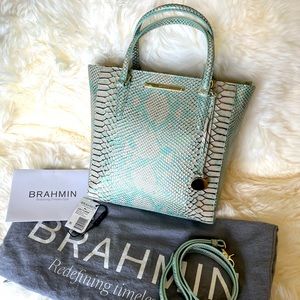 NWT BRAHMIN Harrison Opal Seville. Snake skin w/opal iridescent highlights!